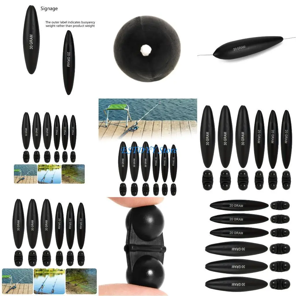 

G6DE 20g 30g Inline Float High Strength Buoyancy Float with Bells Bobbers Float