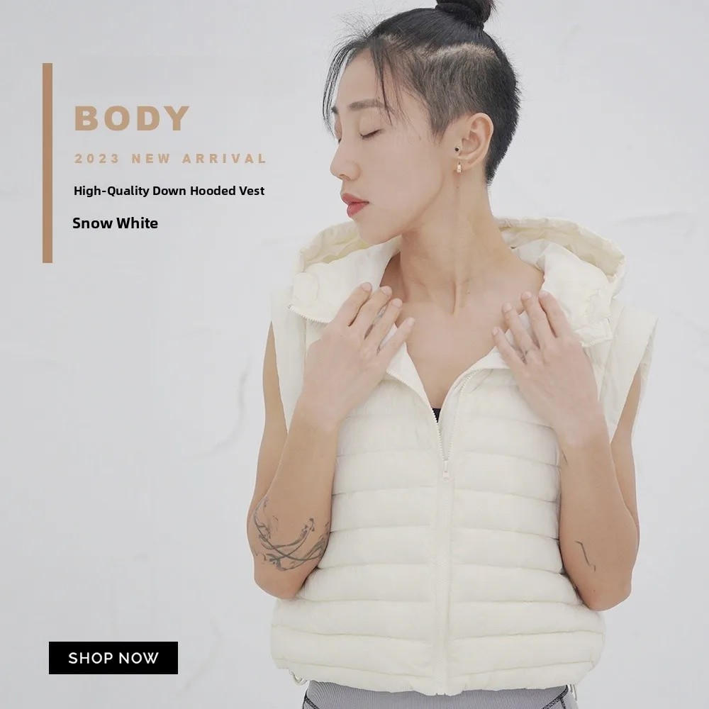 

Легкий пуховый жилет Xie Xin для осени и зимы, 90% чистый белый пух, свободный крой, унисекс, уличный стиль