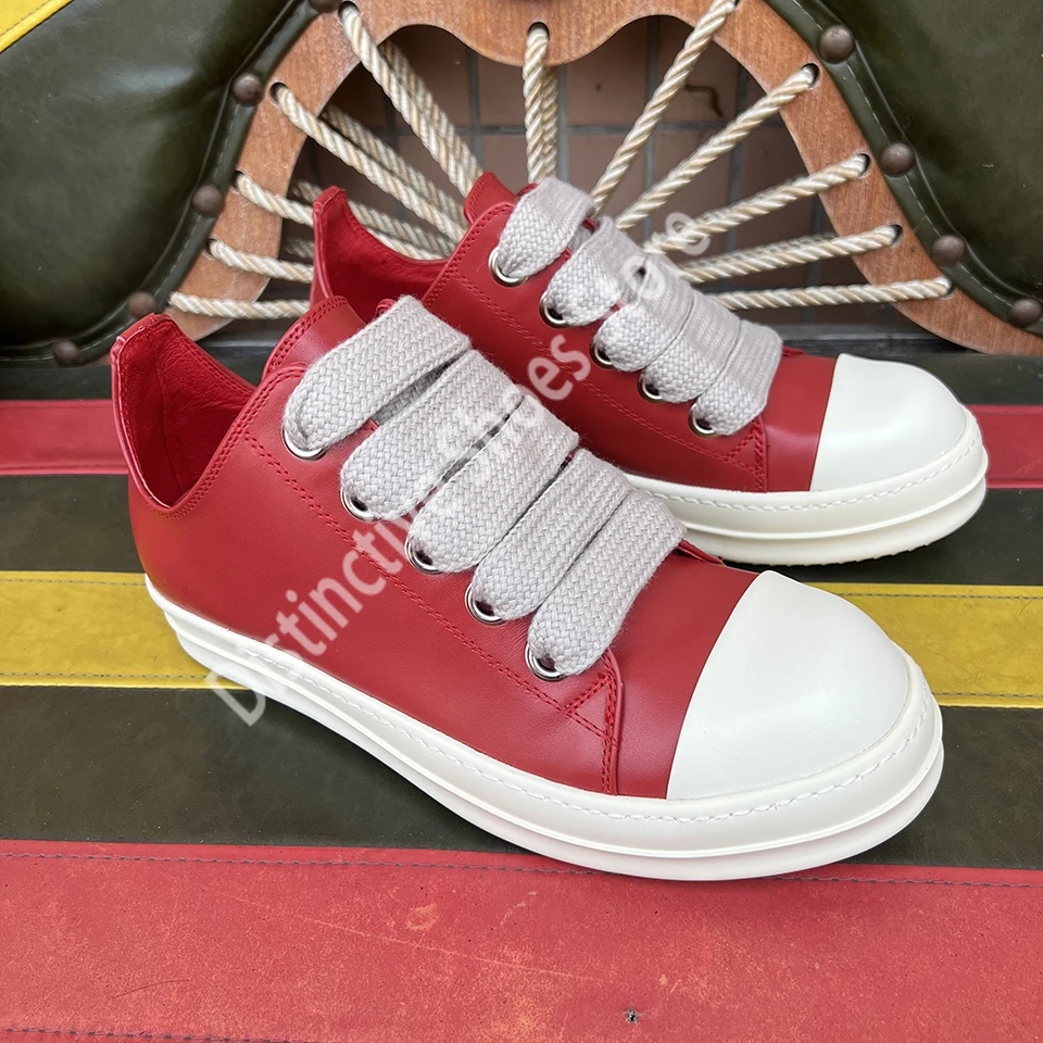 Brand Men Leather Sneakers Jum - Men Shoes Red ulasan dan harga