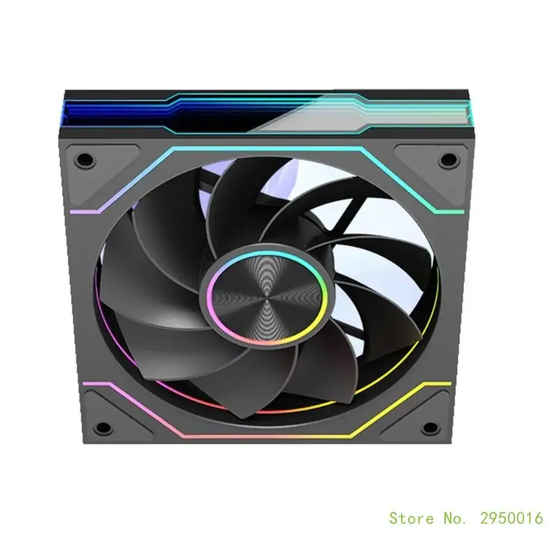 Advanced Cooling 120mm PWM PC Fan with ARGB Lighting, Infinitys Mirror Design for Desktops and Workstations