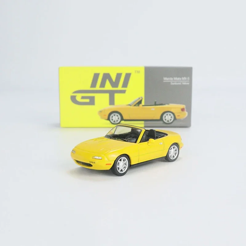 1:64 Scale Diecast Alloy Mazda Miata MX-5 (NA) Convertible Sports Car Model Yellow Classic Adult Toy Gift Souvenir Static Displa