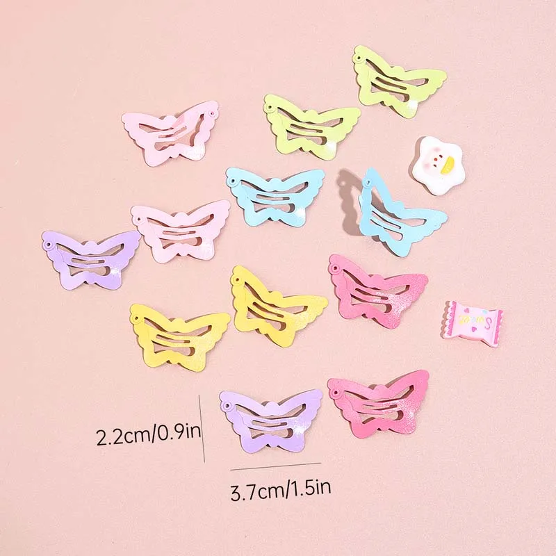 Oaoleer 20Pcs/set Color Star Hair Clip for Baby Girl Metal Butterfly Hairpin Barrettes Side Clip Kids Headdress Hair Accessories