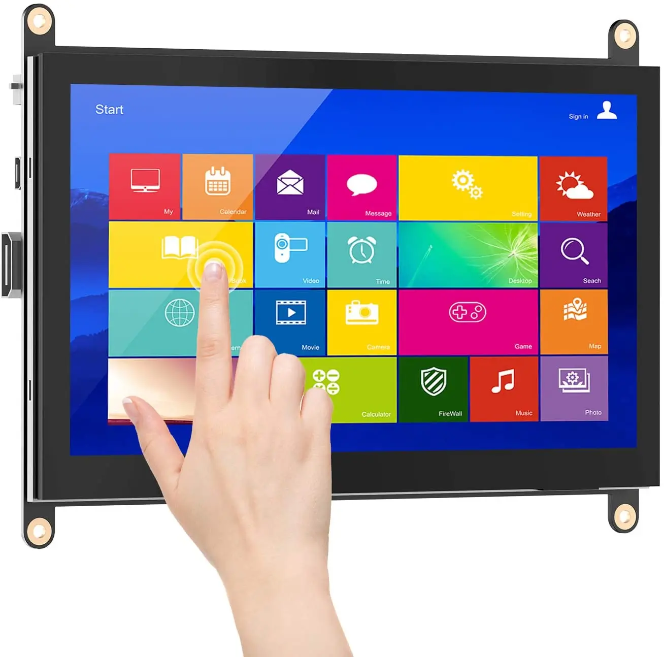 7 Inch Capacitive Touch Screen for Multi Touch Open Frame Waterproof IP65 ATM Touch Display