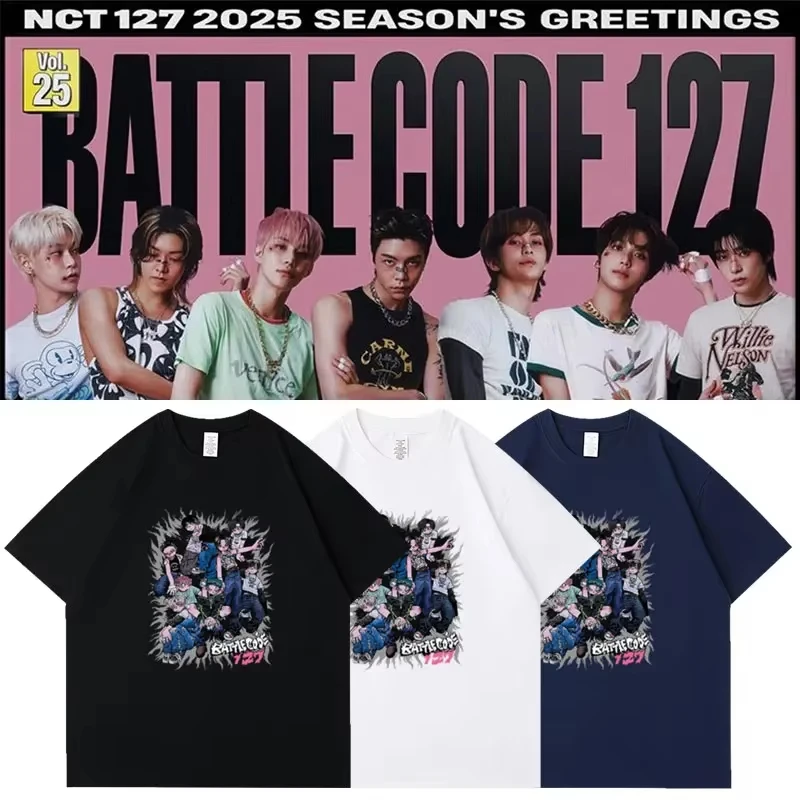 

2026 NCT127 Мужская и женская футболка с принтом, дизайнерская одежда, хлопковая футболка большого размера, летние топы