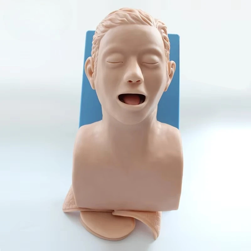 

Medical electronic human body endotracheal intubation training model with alarm