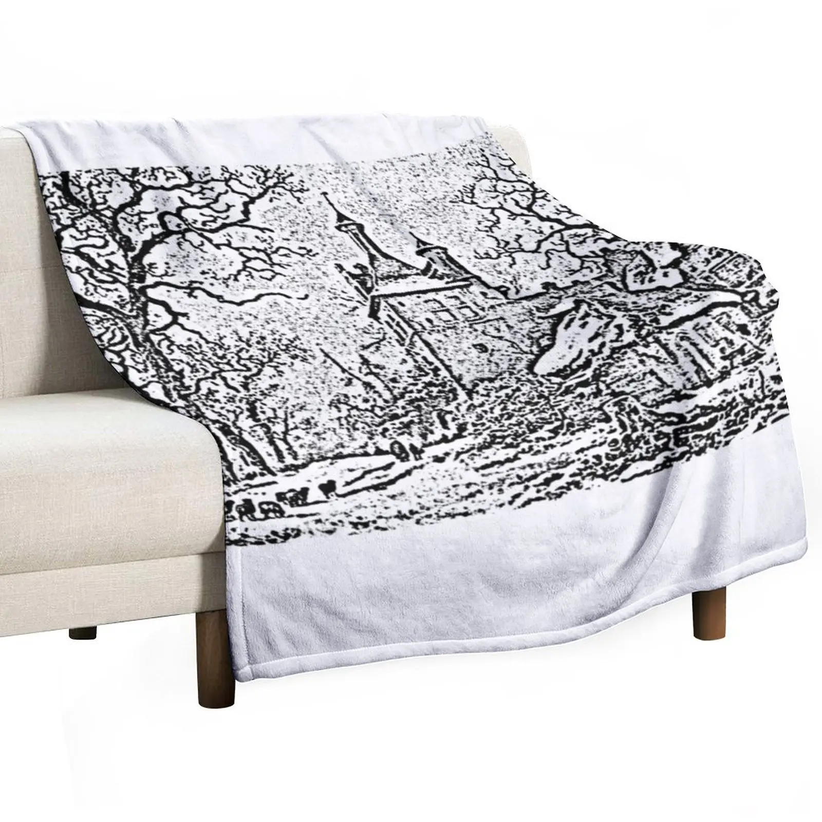 

jethro tull christmas black white Throw Blanket Custom Baby warm for winter manga Blankets