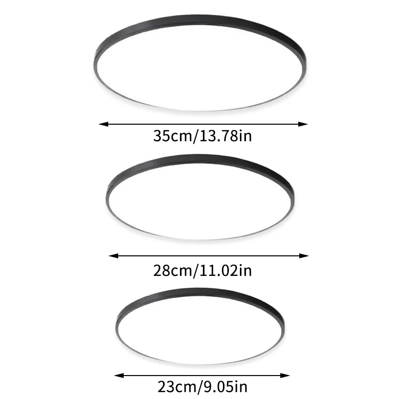 1Pc Plafoniera a LED a tripla prova Lampade e lanterne a prova di umidità Luci rotonde semplici per camera da letto Lampade e lanterne per balcone
