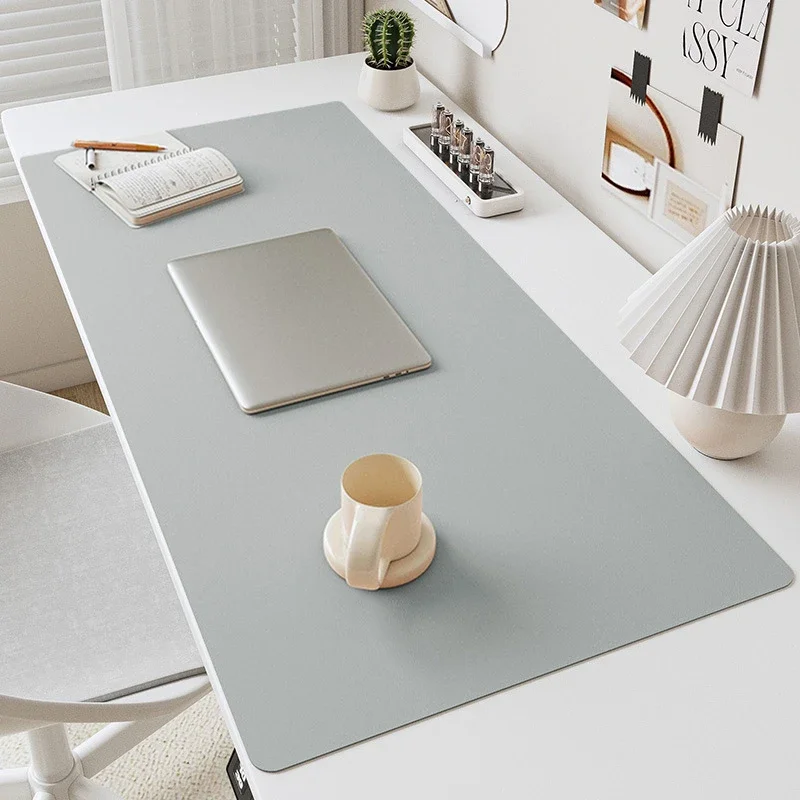 PU Leather Mouse Pads Desk Mat for Office Solid Color Gaming Waterproof Non-slip Computer Pad Keyboard Pads  Gaming Accessories