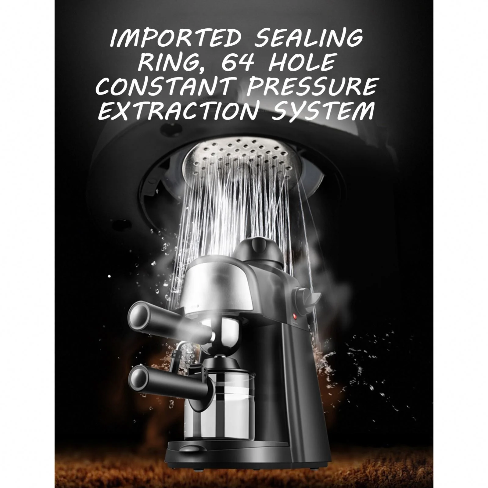 Máquina de café expresso com batedor de leite para cappuccino com latte