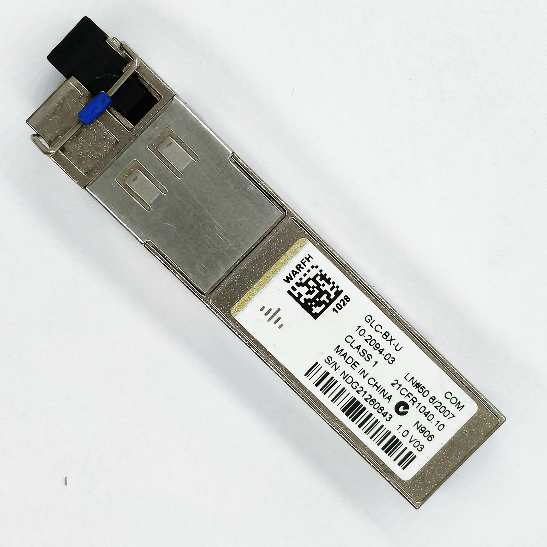 Genuine For Cisco GLC-BX-U 10-2094-03 IPUIAG5RAC 1000Base-BX 1.25G 10km BiDi SFM eSFP Preowned Transceiver Module