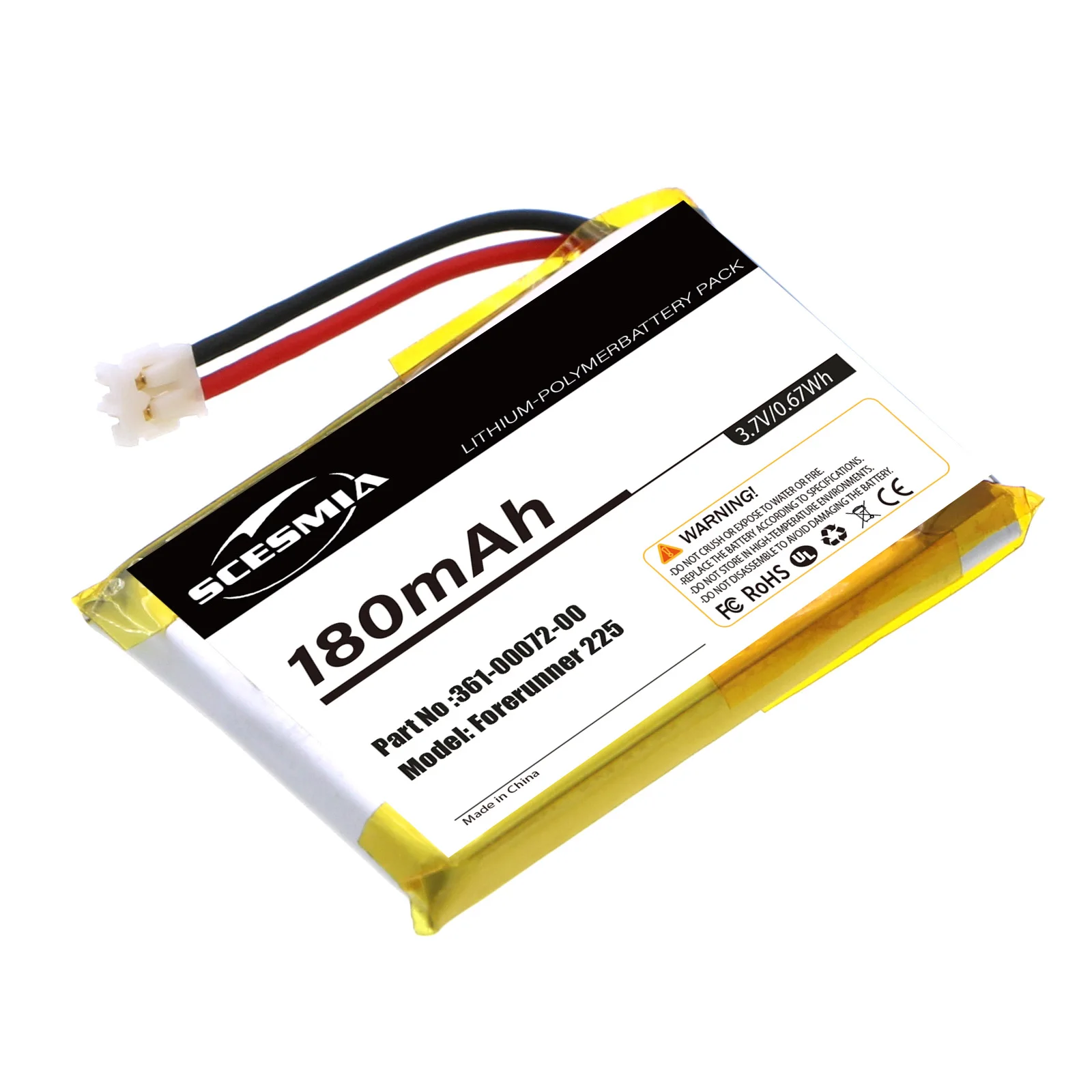 

225mAh Replacement Battery 361-00086-10 361-00086-00 For Garmin Vivoactive 4 Forerunner 235 220 225 630 645 735