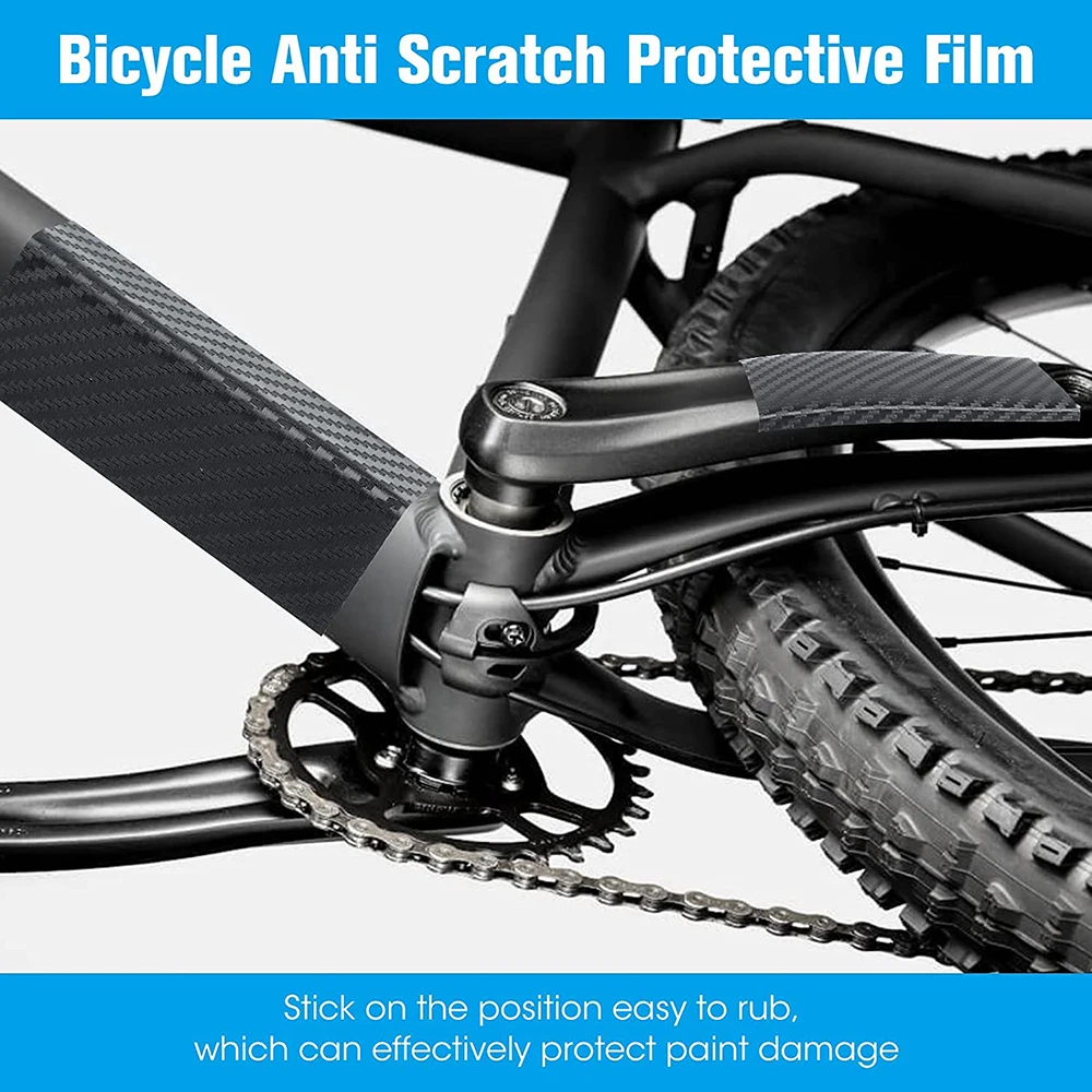 Bike Frame Protection Stickers Tape Carbon Fiber Tape Film For Bike Car Motorcycle E-bike Waterproof Anti Scratch Protector Tape