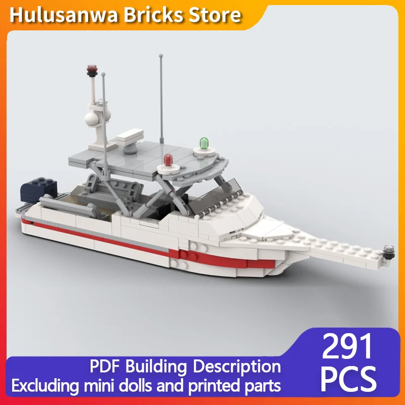 

Маленькая модель лодки MOC, строительные кирпичи, военное оборудование, модульная технология, подарки, праздник, сборка, детские игрушки, костюм