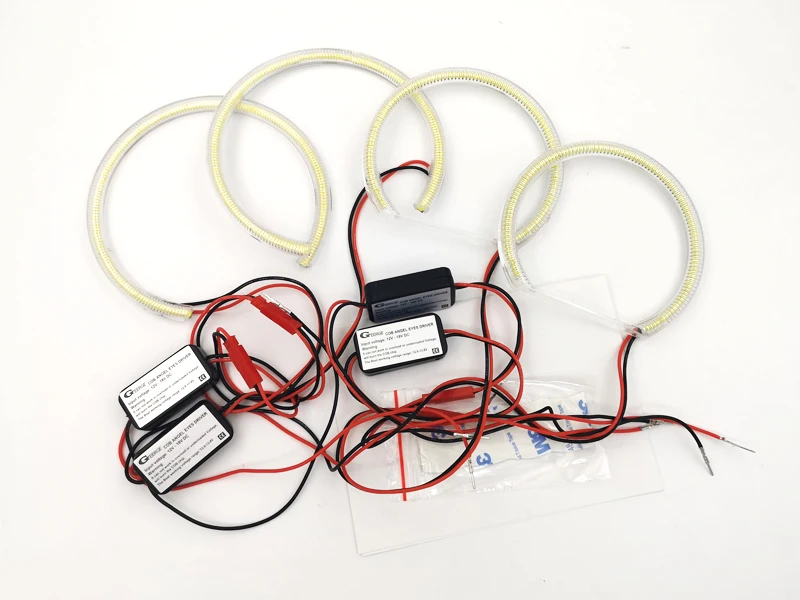For Audi A4 S4 8E B6 2001 2002 2003 2004 Day Light Excellent Ultra Bright COB Led Angel Eyes Kit Halo Rings