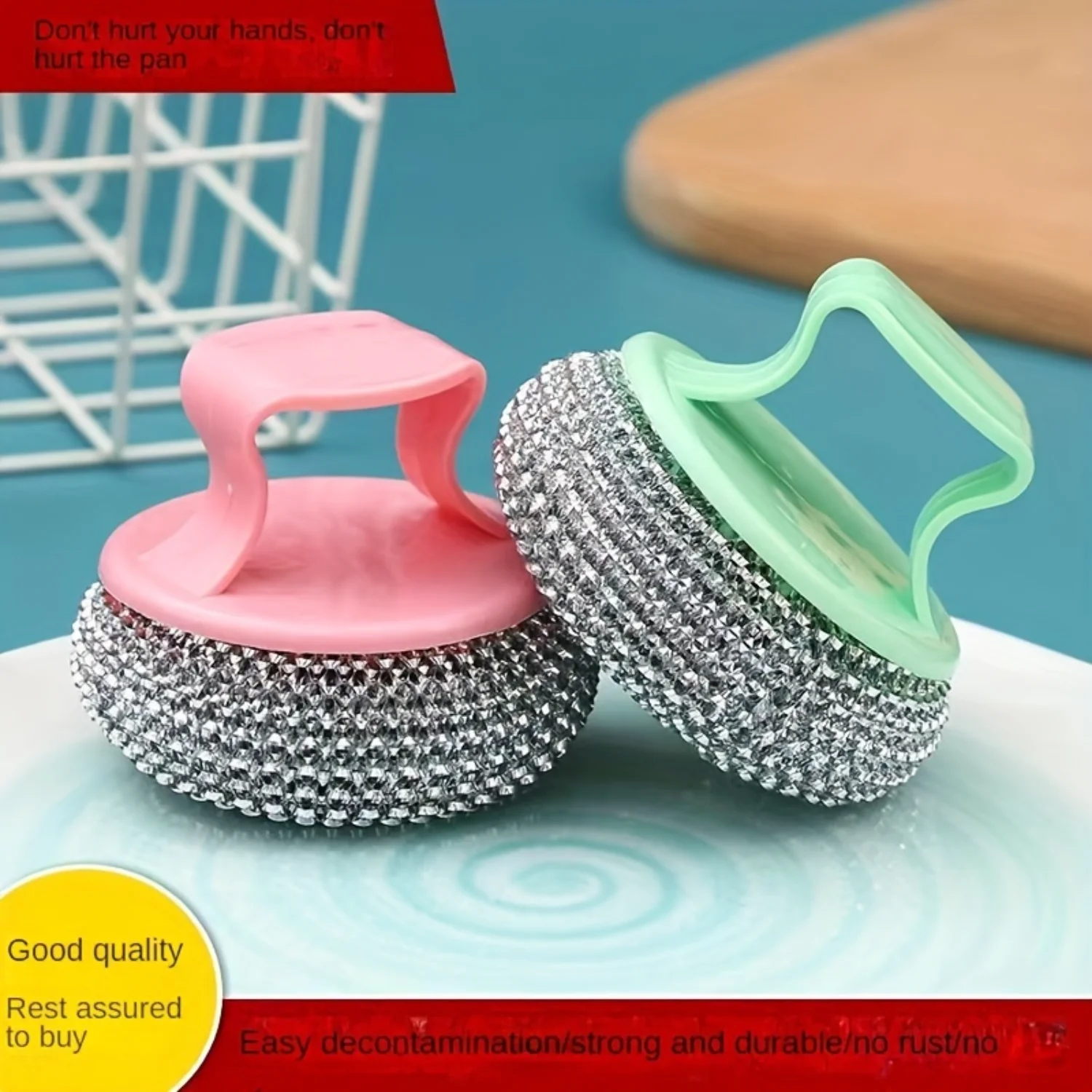 Cleaning Ball Pot Brush, Dish Brush, Multi-functional  Cleaning Brush, Dishwashing Brush, Durable  Scrub Brush, Pans And Pots Br