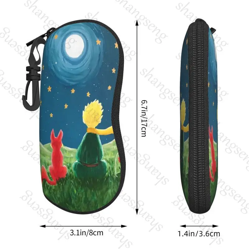 The Little Prince Glasses Case Sunglasses Soft Case Ultra Light Portable Neoprene Zipper Glasses Case Portable zipper soft-shell