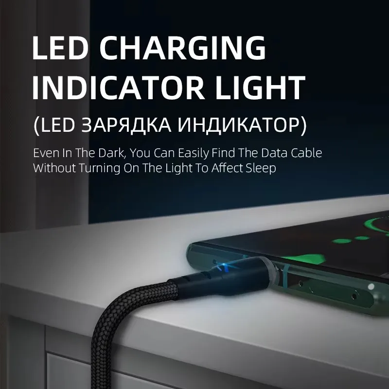 كابل USB C مغناطيسي 5A شحن سريع للغاية Micro USB Type C لهاتف iPhone 13 Samsung Xiaomi Huawei P30 Android كابل بيانات الشحن