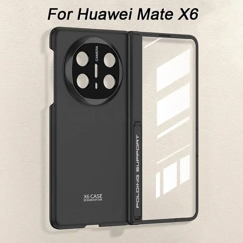 Funda protectora totalmente incluida con bisagra magnética para Huawei Mate X6, soporte de cristal para pantalla exterior, cubierta dura mate para Huawei Mate X3 X5