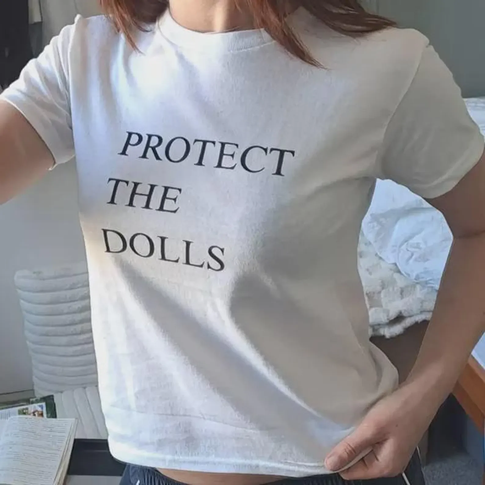 Skuggnas Protect The Dolls T-Shirt Short Sleeved Fashion Cotton t shirt Summer t shirts Unisex Women Men tshirt Drop Shipping