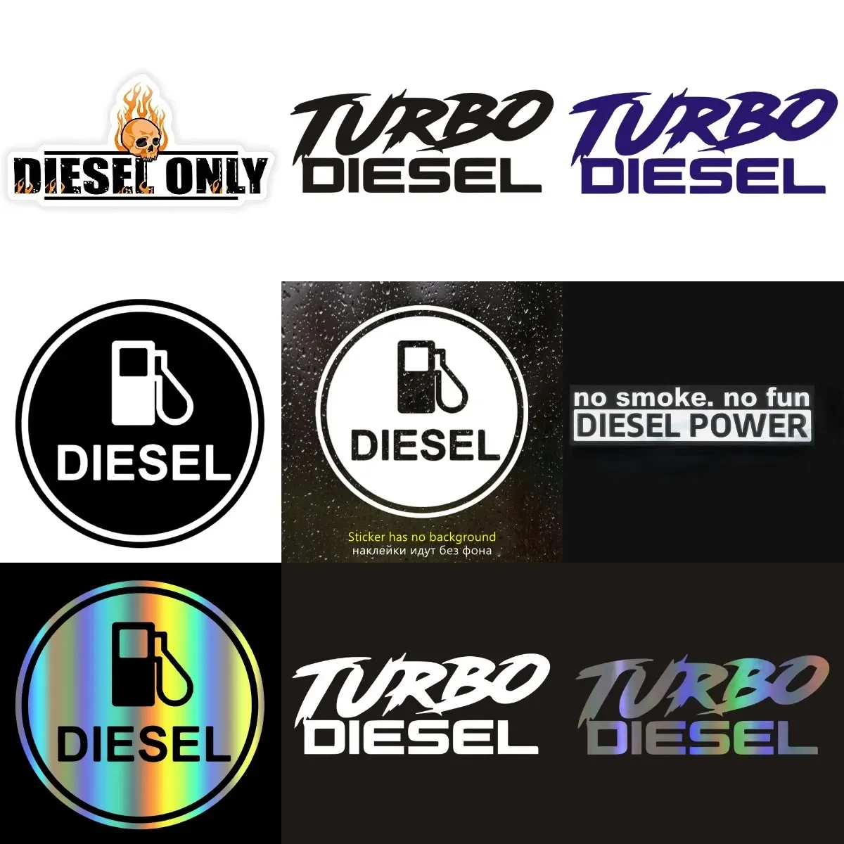 

Creative Diesel Fuel Only Warning PVC Stickers Accessories for Decorate Wall Car Truck Van Helmet Camper Bumper Table Decad