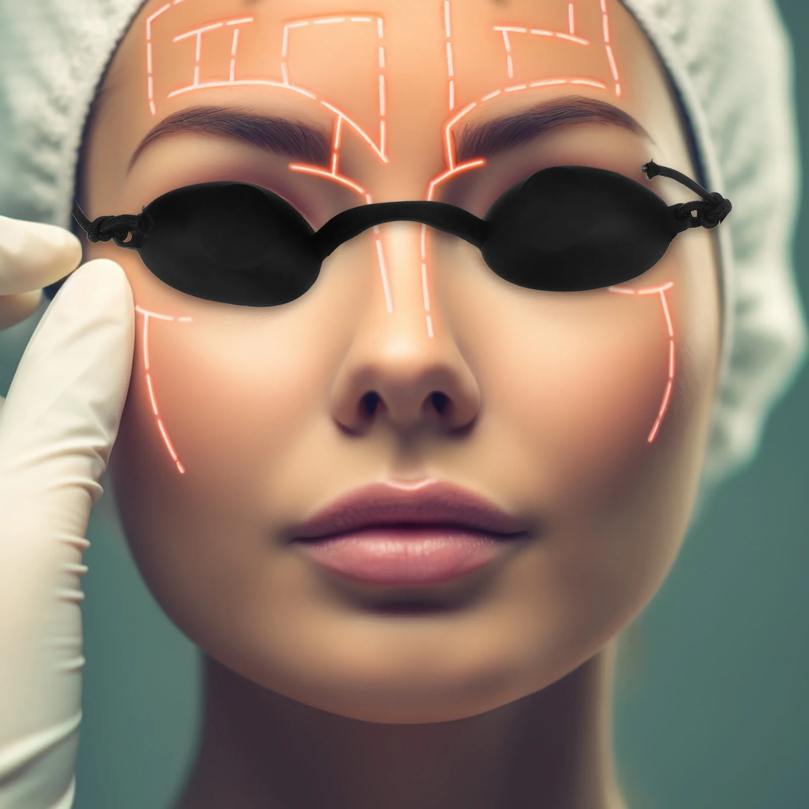 

Laser Protection Eyewear Soft Blackout Goggle For Ipl Uv Led Therapy Teeth Whitening Tanning Ipl Eye Protection Reusable