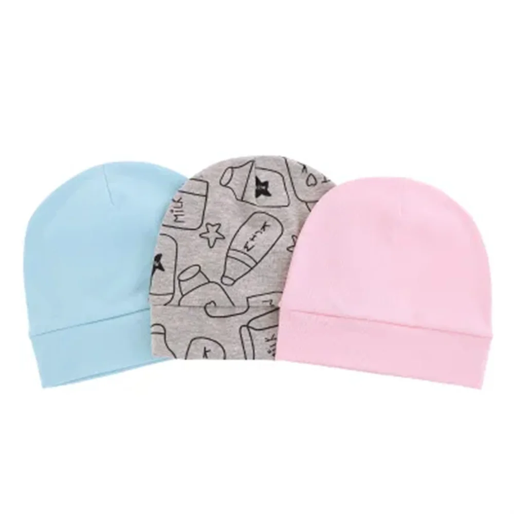 

Newborns Solid Cap Beanie Cotton Sleeve Cap Newborn Baby Beanie Men Baby Hat