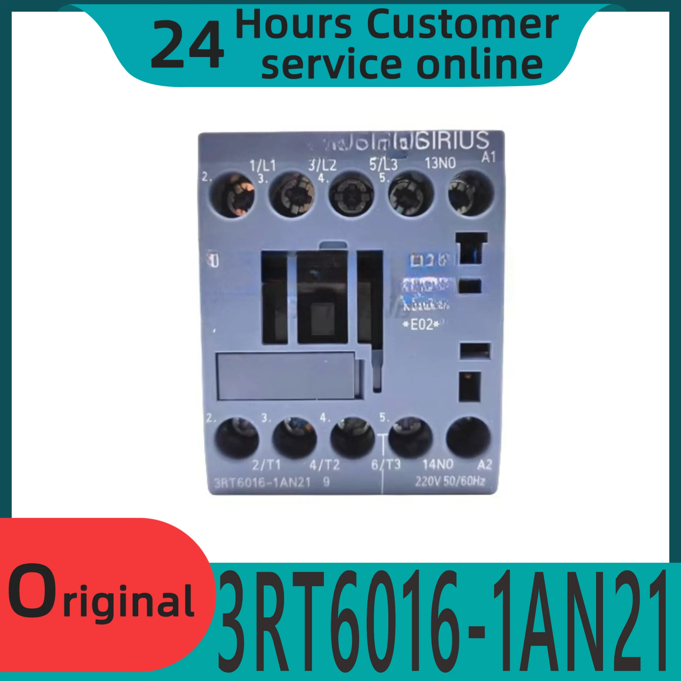 

Новый оригинальный контактор 3RT6016-1AN21 3RT60 9А 220В 1AN22