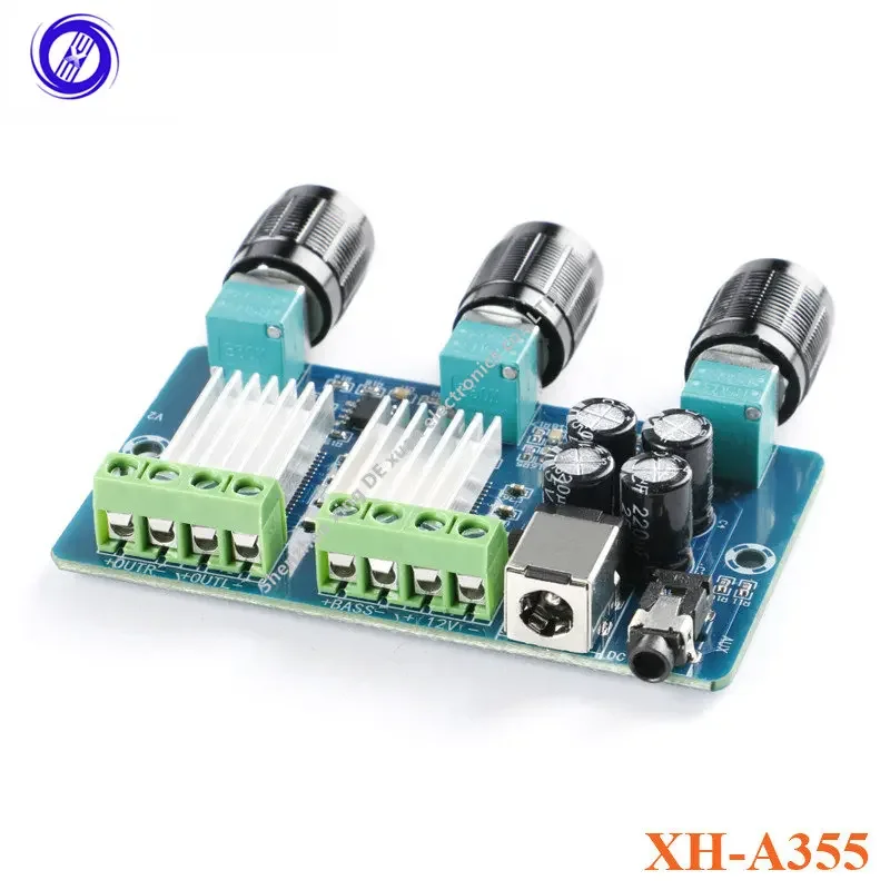 1pcs XH-A355 2*15W+30W Digital Power Amplifier Board Module YDA138-E 2.1 Channel Audio Amplificador Module with Tuning