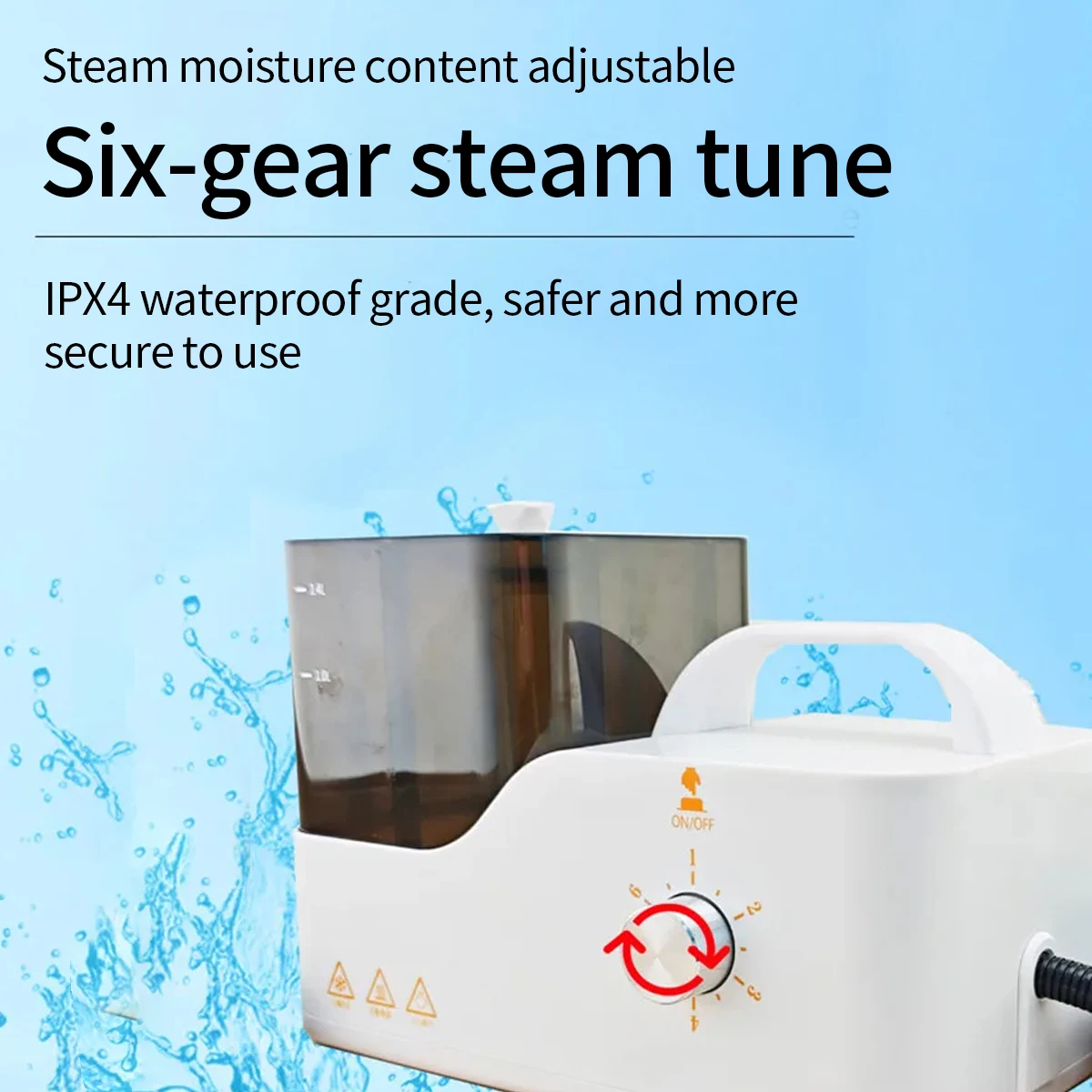 2600W Electric High Temperature and Pressure Steam Clean, 1.4L Large Capacity Water Tank, 6 - Speed Adjustable Pressure