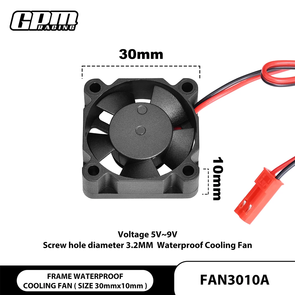 

GPM Metal Frame Strong Heat Dissipation Waterproof Fan 30x10mm High Speed 28000RPM FAN3010A