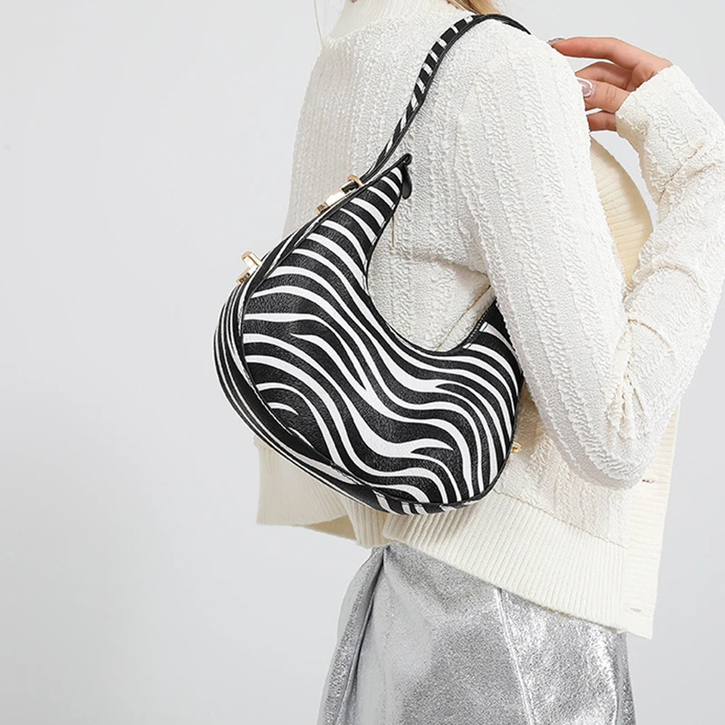 Neue Kuh Muster Schulter Tasche Für Frühling/Sommer Vielseitige frauen Tasche Personalisierte Koreanische Leopard Muster Unterarm Handtasche – Detail 14