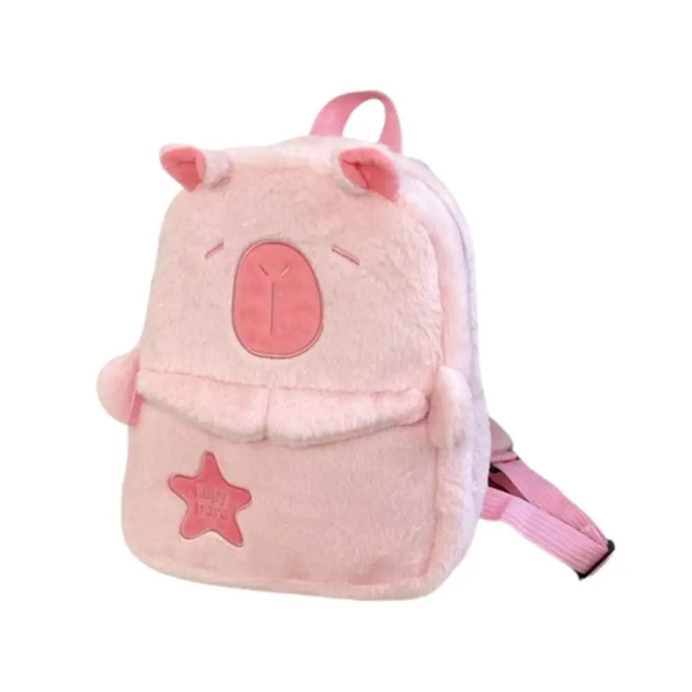 Zaino in peluche Capybara di grande capacità Borsa a tracolla Capybara in cartone animato animale di grande capacità Borsa in peluche capibara imbottita carina unisex