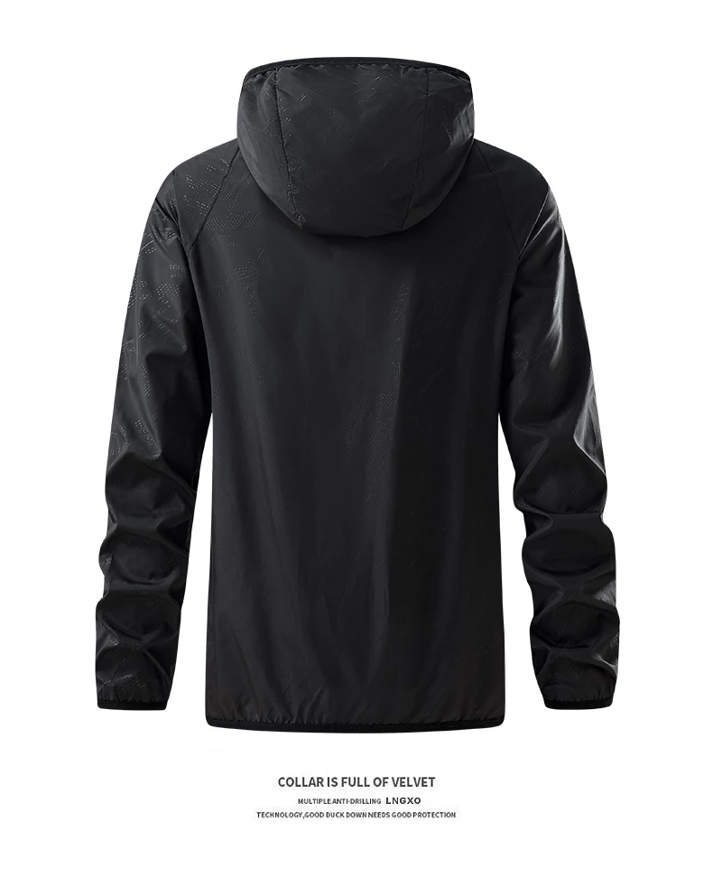 LNGXO Männer Frauen Wandern Jacken Wasserdicht Sonnenschutz Windjacke Camping Klettern Outdoor Regen Mantel Unisex Tragbare Kleidung – Detail 18