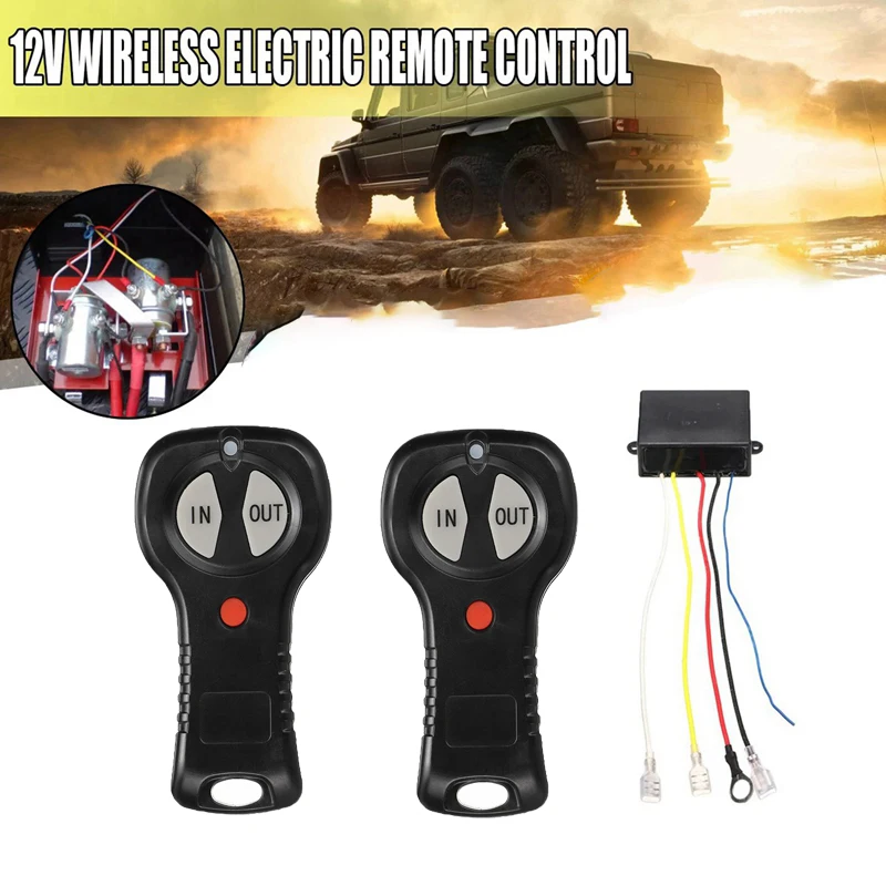 8 Set 12V 24V Wireless Handset Switch Controller Automatic Winch Control For Badlands-Wireless Winch Remote Electric Receiver