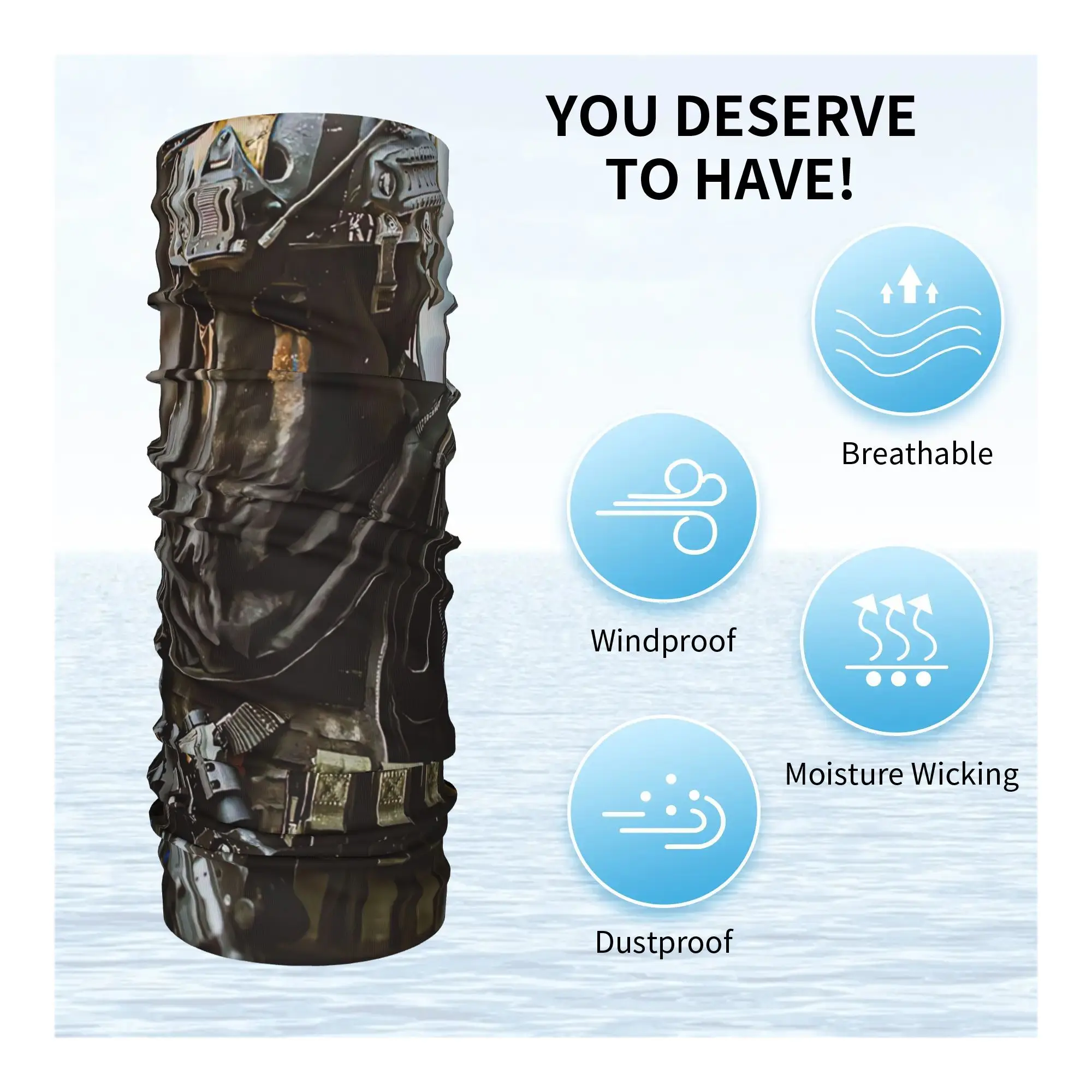 أفضل لعبة نداء الواجب! وشاح قناع مطبوع للرقبة من كونيج باندانا، وشاح متعدد الوظائف لركوب الدراجات والمشي لمسافات طويلة وصيد الأسماك للجنسين والكبار