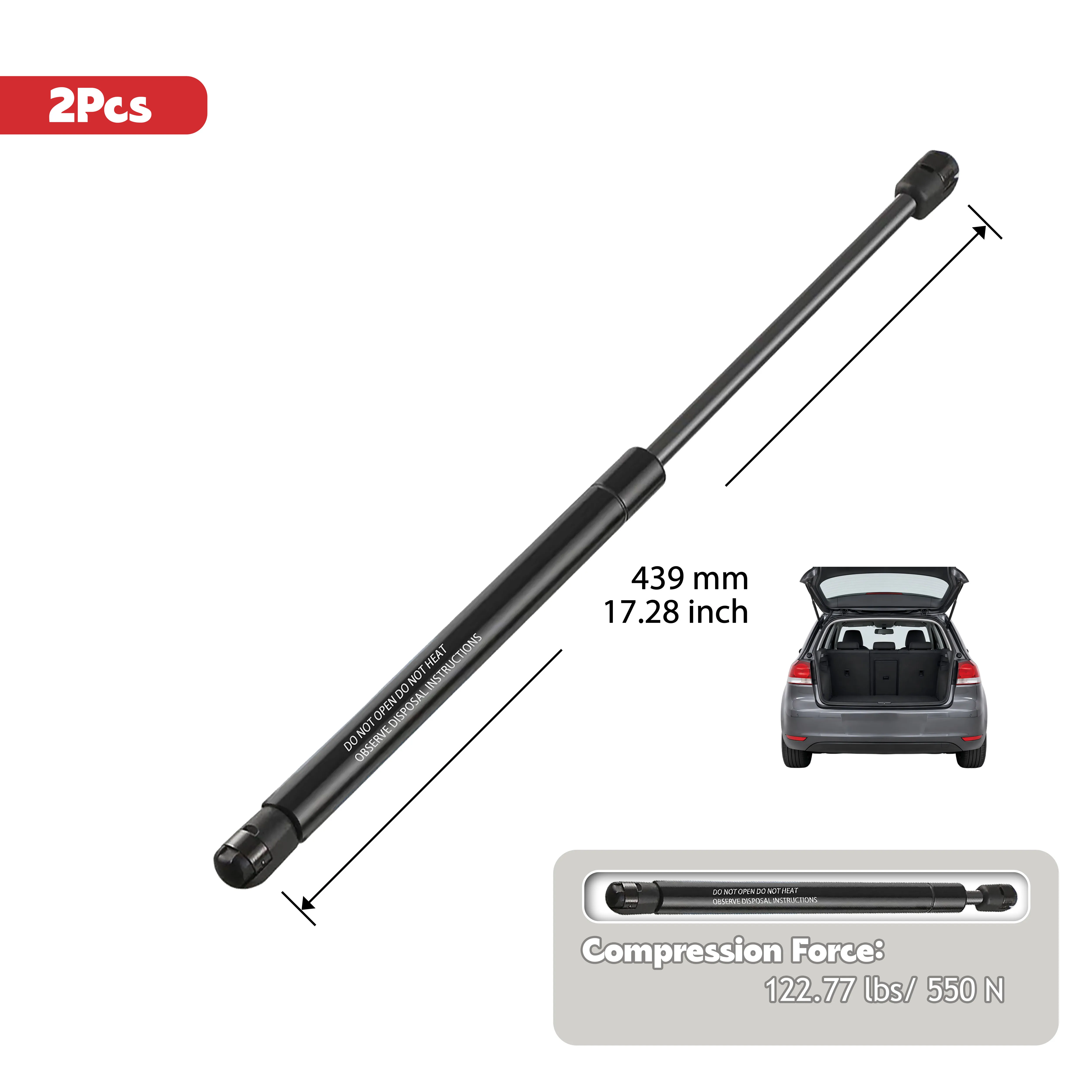 1/2Pcs Boot Gas Spring for VW Golf VI 5K1 2008-2013 Rear Tailgate Lift Support OE 5KD827550