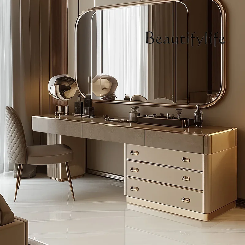 

Light luxury dresser, chest, integrated modern bedroom, simple makeup table, new large apartment, advanced makeup table