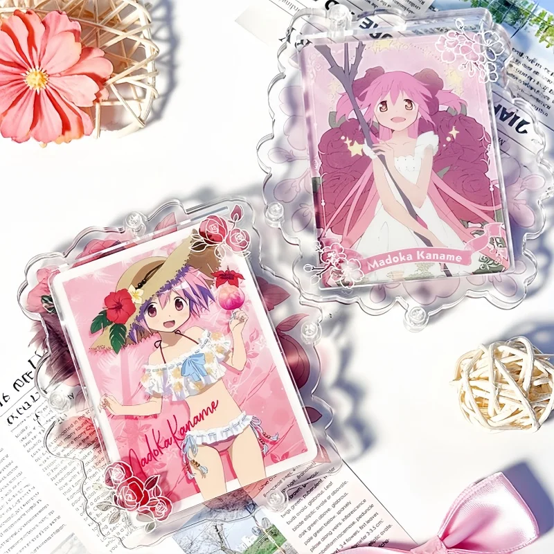 Flowers in The Mist 3/3.5 Inch Card Display Holder, Acrylic Photo Storage Frame, Desk Shooting Prop for Kpop Anime Collectibles