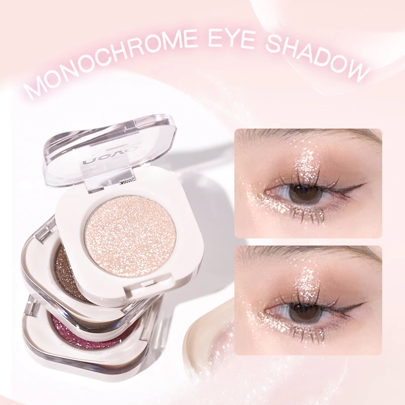Diamant Zilver Oogschaduw Blijvende Waterdichte Monochroom Glanzende Oogmake-up Palet Shimmer Mat Grijs Roze Bruin Oogschaduw Cosmeti