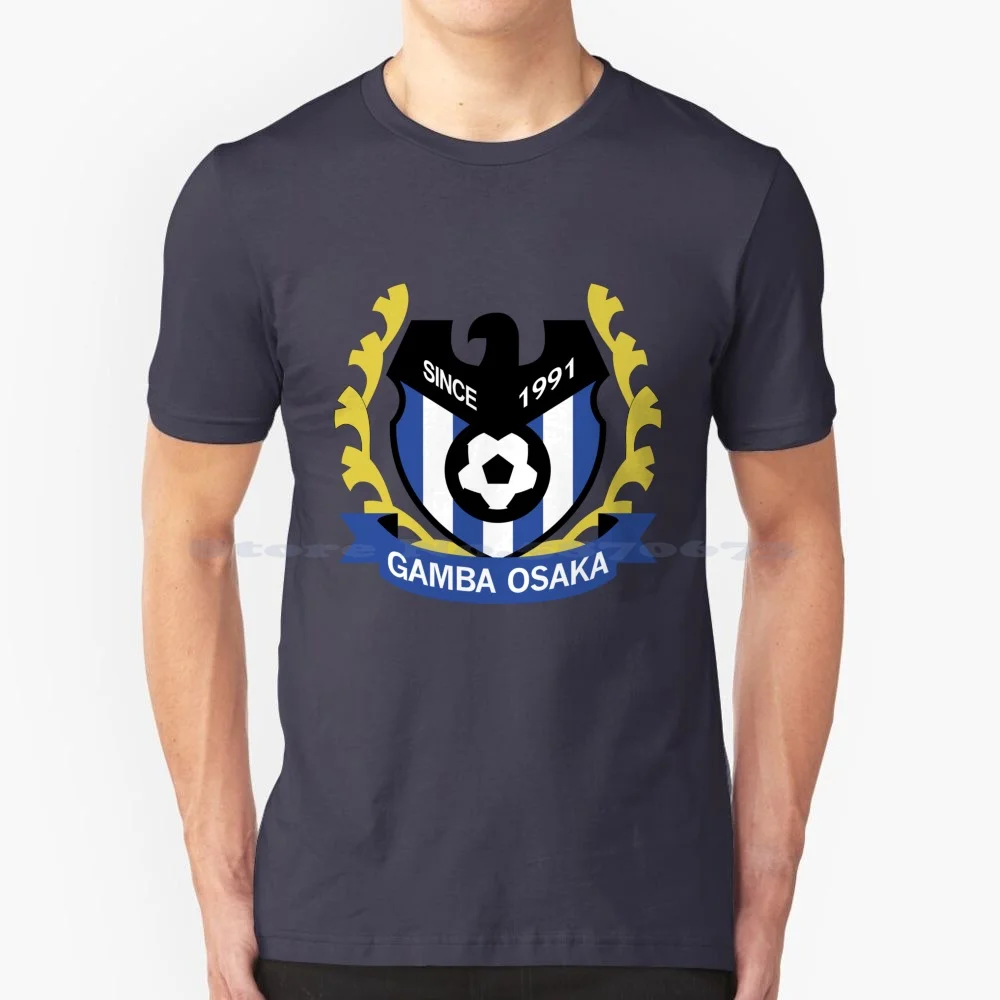 Camiseta 100% de algodón con Logo de Gamba, camisa de la liga japonesa J, Jdm asiática, para fútbol, Club deportivo