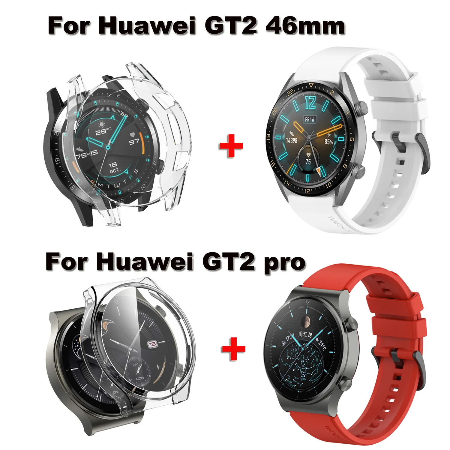 Replacement Strap For Huawei Watch GT 2 Pro Strap Silicone Strap For Huawei Watch GT 2 46mm Strap Watchband Bracelet