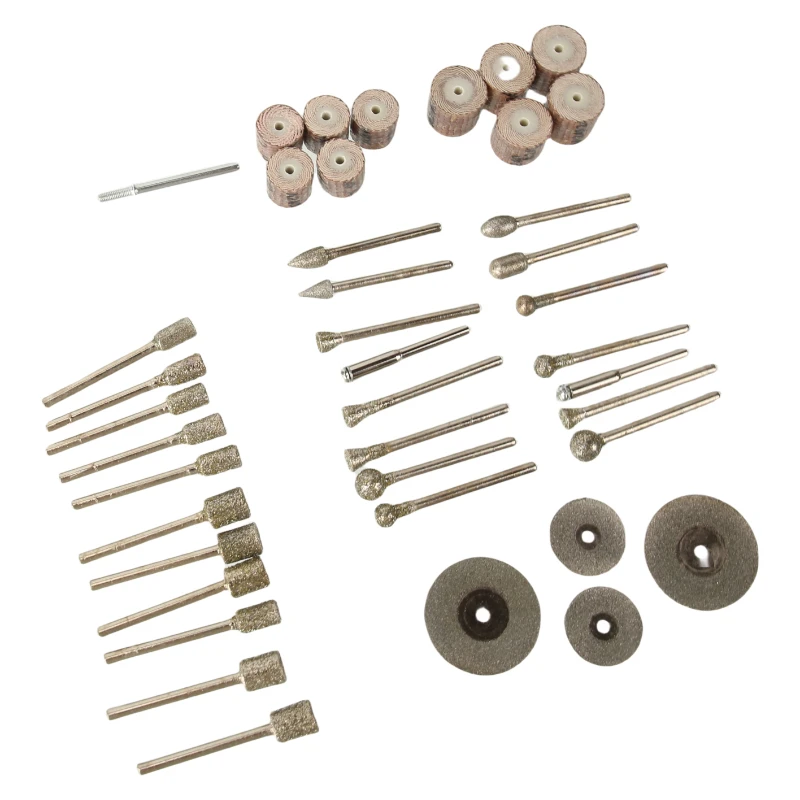 전기 연마 비트 조각기 소모품 다이아몬드 연마 바늘 부품 밀링 연마 드릴링 절단 도구