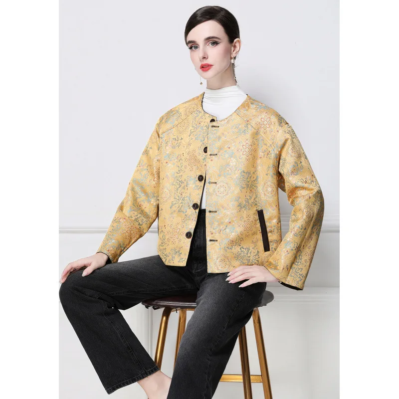 

Двусторонняя носимая верхняя одежда из искусственной кожи Jaet Street Sle Stand Fit Long Sve из искусственного меха нейтрального цвета для женщин