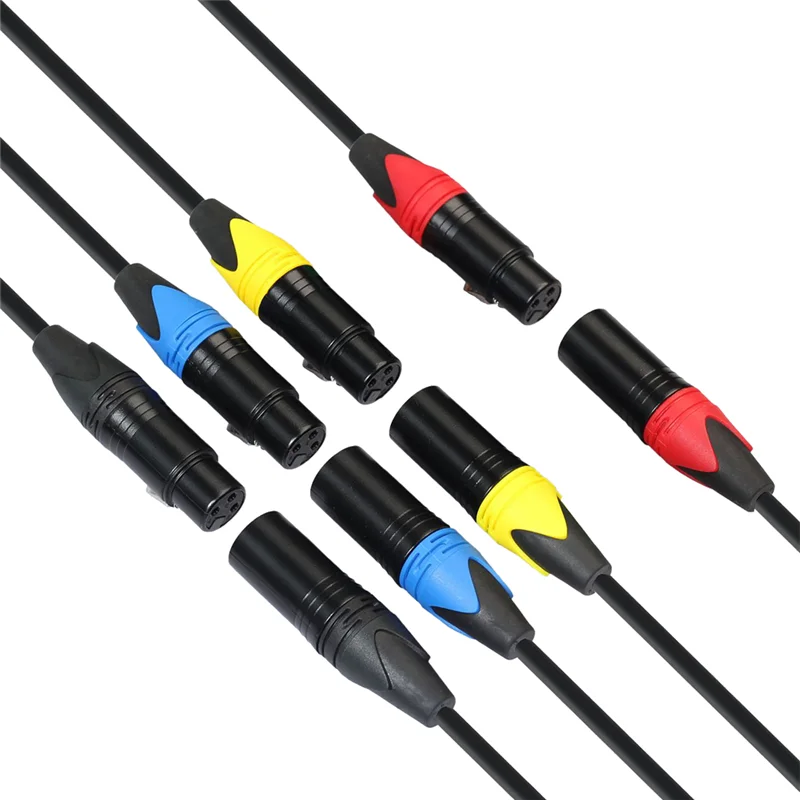 

Кабель XLR «папа-мама» Аудиосигнальный кабель Canon Сбалансированный XLR Karon Микрофон 3-контактный XLR-кабель 10 футов Черный