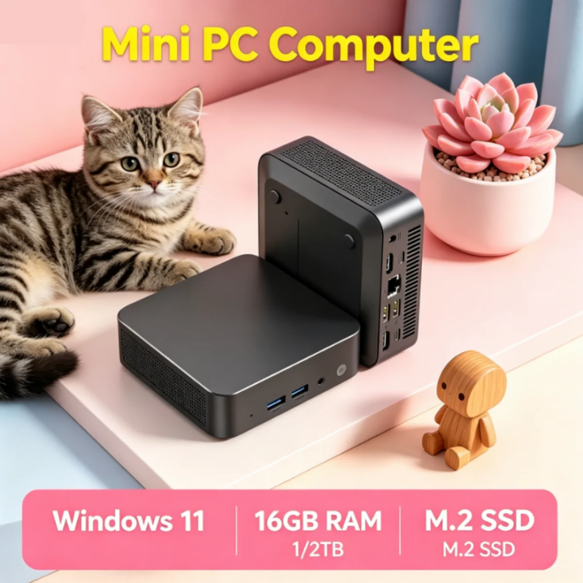 Fast Speed Core I9 10980HK  Pocket Mini Computer Win11 Pro 32GB RAM 1TB 2TB SSD WIFI6 BT5.2 4K HD Home Gaming Office PC