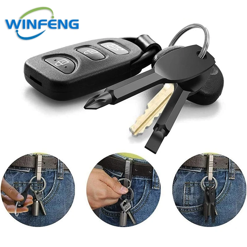 Multipurpose Screwdriver EDC Tools Key Chain Stainless Self Defense Stinger Outdoor Survival Pocket Multi-tools Keyring