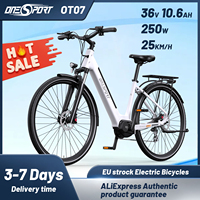 ONESPORT Electric bike OT07 e-bike city bike Lithium battery 36V/10.4Ah, electric mileage can reach 45-60km