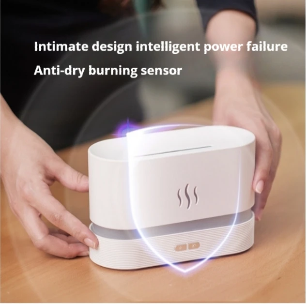 3D simulation flame humidifier Small fog ultrasonic essential oil aromatherapy fire humidifier