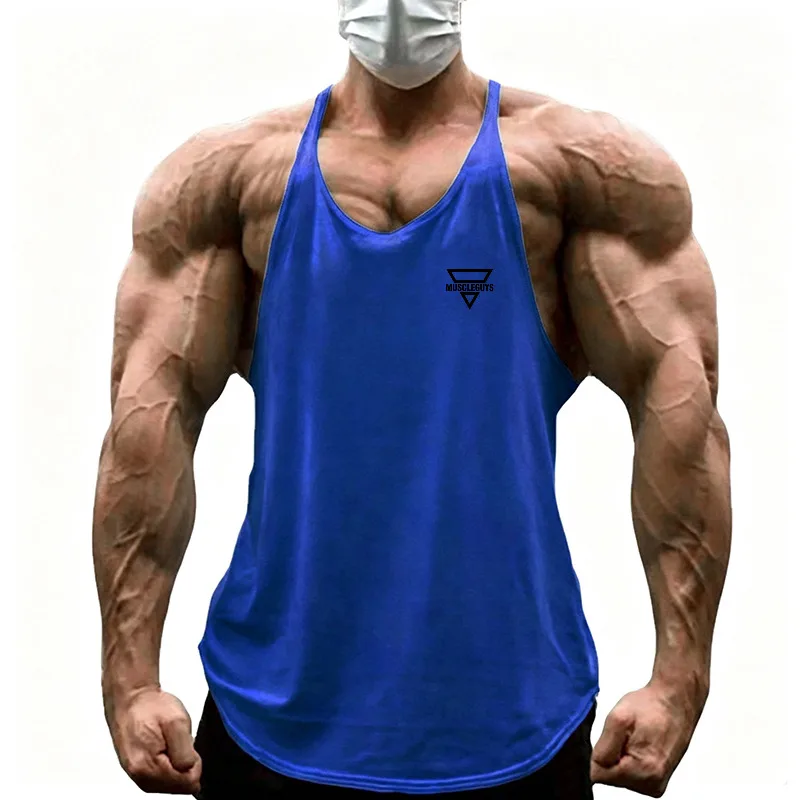 Men's Quick Dry Sleeveless Running Vests Racerback Athletic Gym Tank Top Moisture Wicking Workout Shirt For Fitness