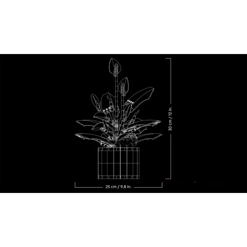 Moc 474Pcs Flower Peace Lily Puzzle Building Blocks Toy Gift Ornament Gift Birthday Gifts Home Decor Decoration
